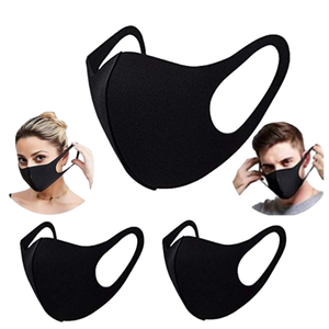 New 3pc Black Stretchy Washable and Reusable Masks